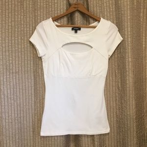 White Express Cut Out Top